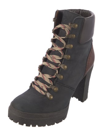 See by Chloé Suede Combat Boots