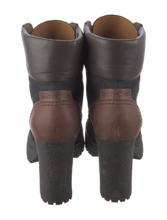 See by Chloé Suede Combat Boots