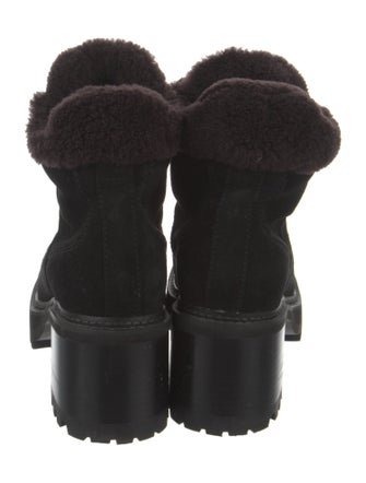 See by Chloé Suede Pom-Pom Embellishments Combat Boots