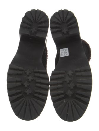 See by Chloé Suede Pom-Pom Embellishments Combat Boots