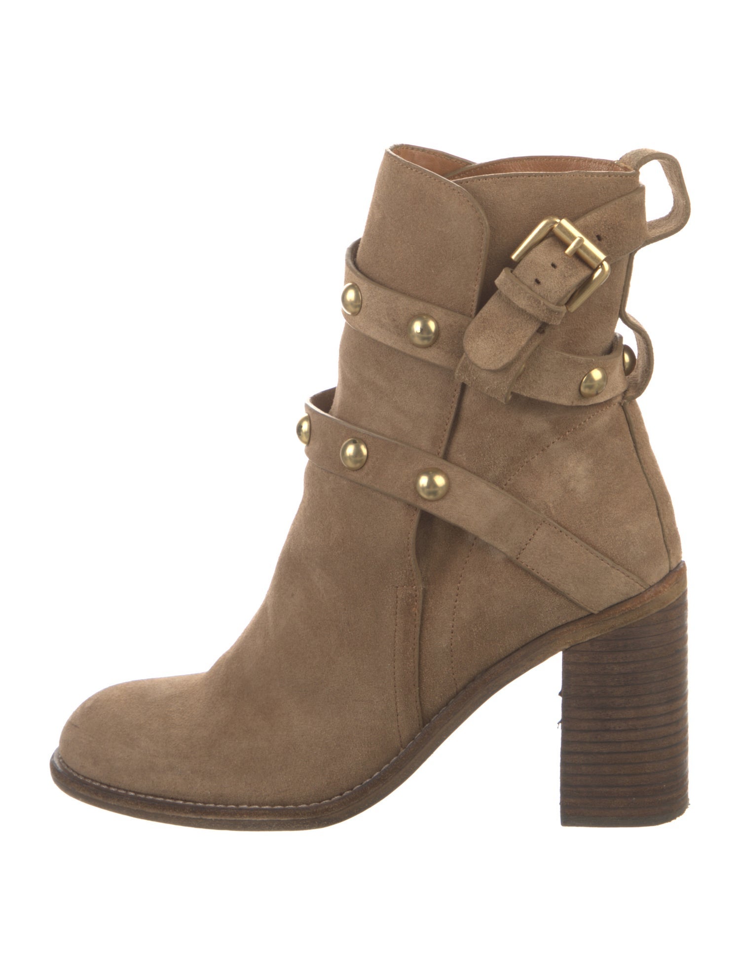 See by Chloé Suede Studded Accents Boots