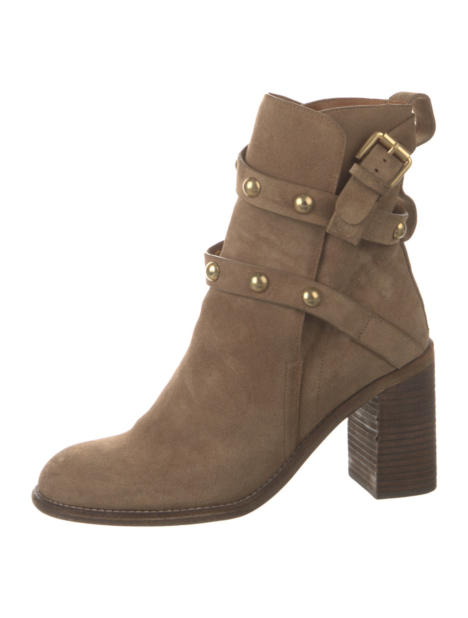 See by Chloé Suede Studded Accents Boots