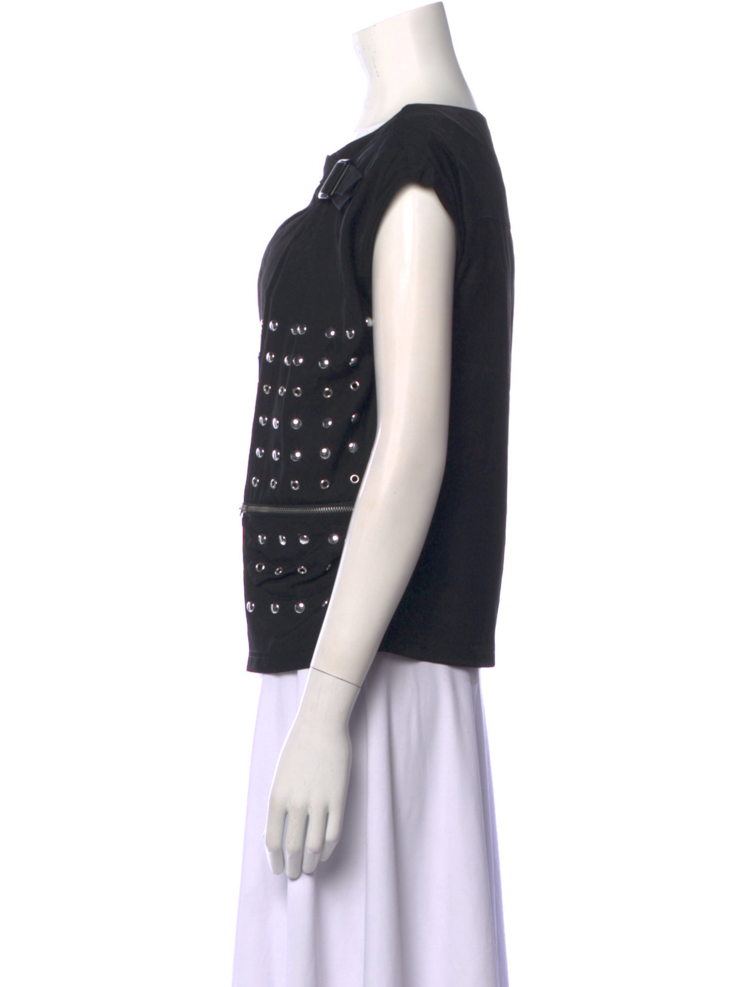 See by Chloé Bateau Neckline Short Sleeve Top