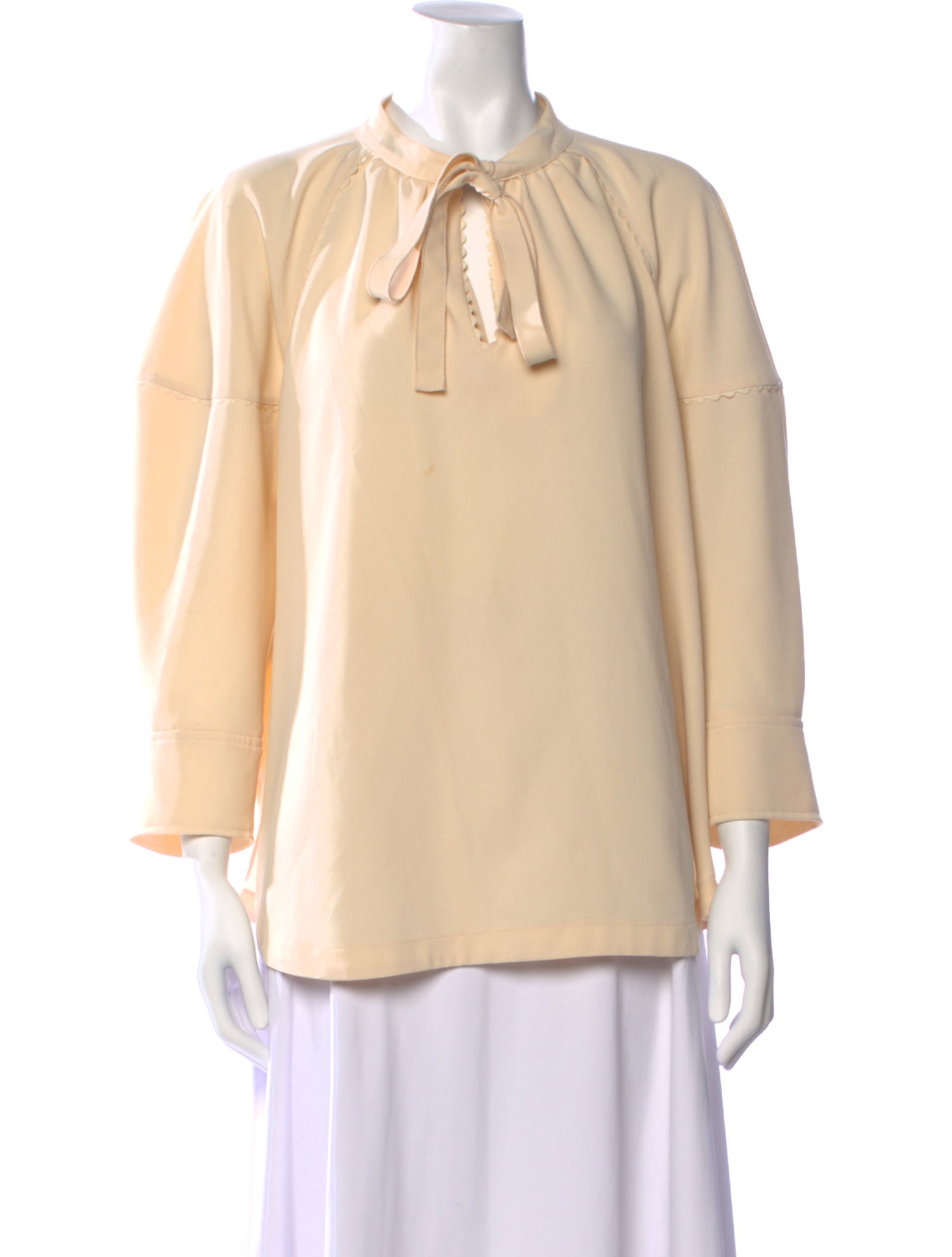 See by Chloé Tie Neck Three-Quarter Sleeve Blouse