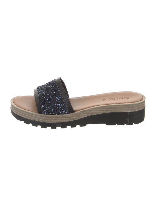 See by Chloé Leather Glitter Accents Slides