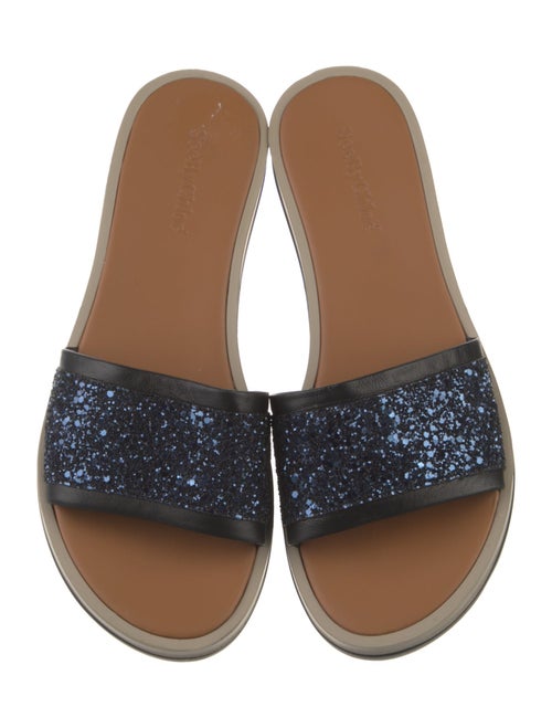See by Chloé Leather Glitter Accents Slides