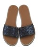 See by Chloé Leather Glitter Accents Slides