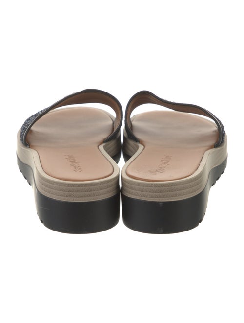 See by Chloé Leather Glitter Accents Slides