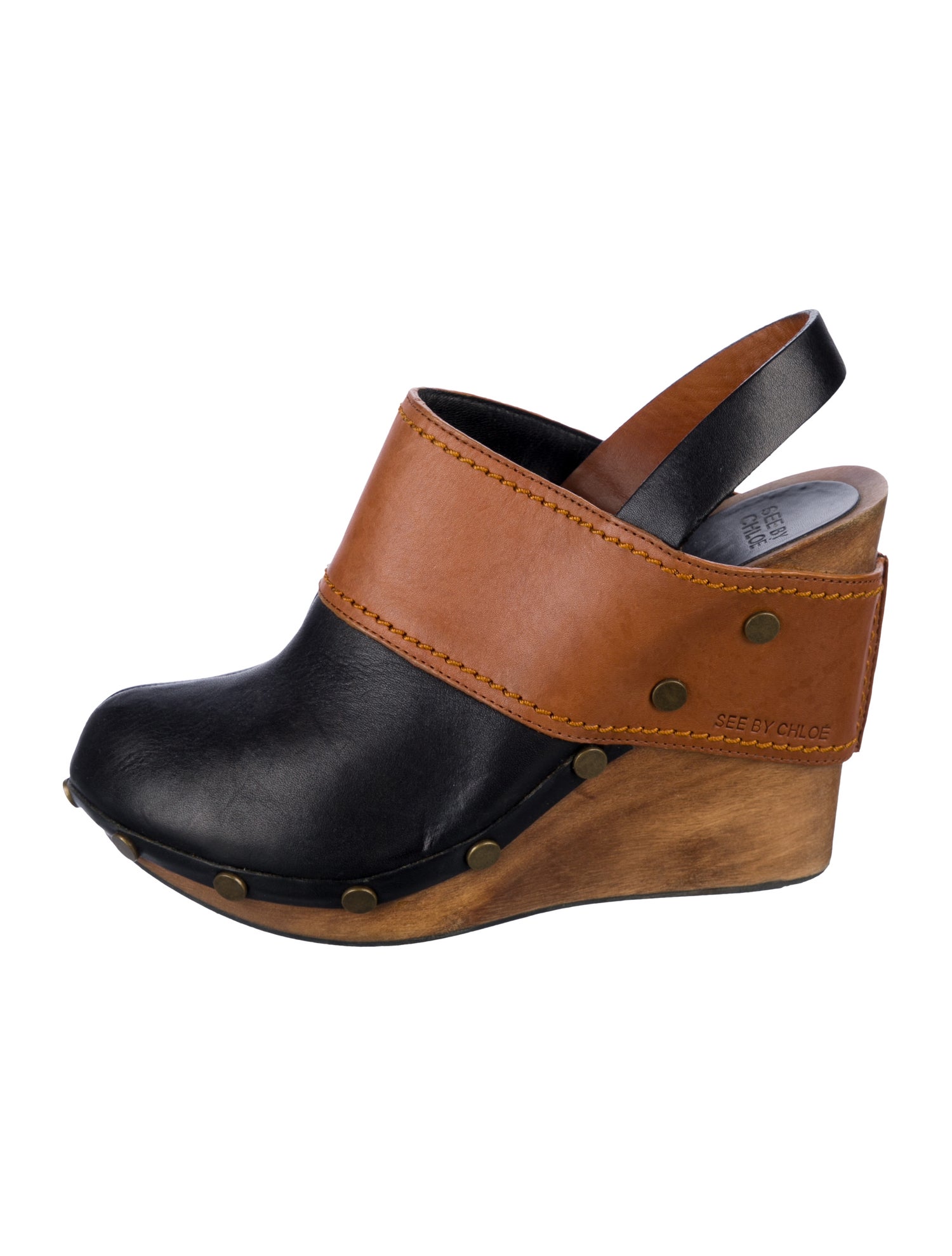 See by Chloé Patent Leather Slingback Pumps