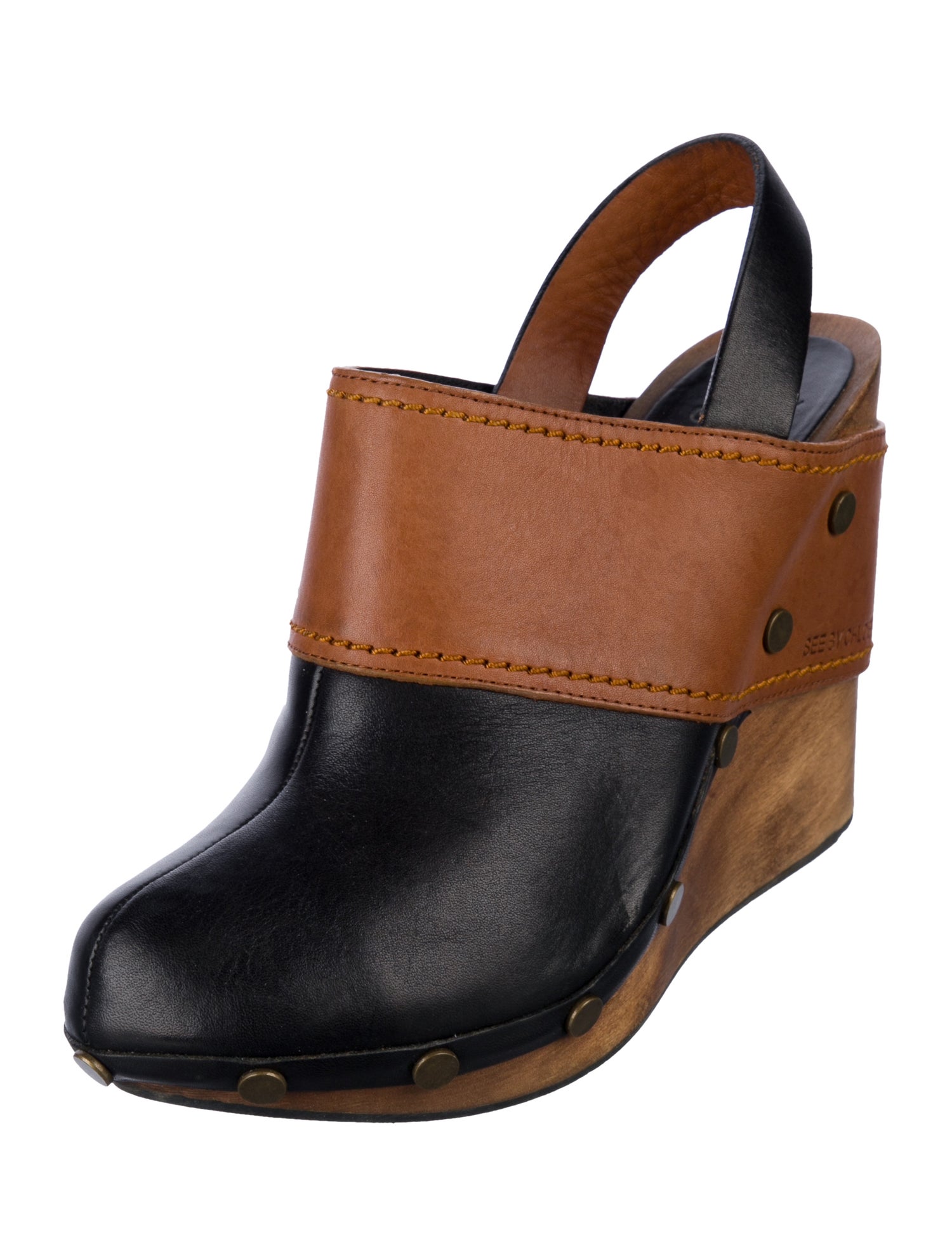 See by Chloé Patent Leather Slingback Pumps