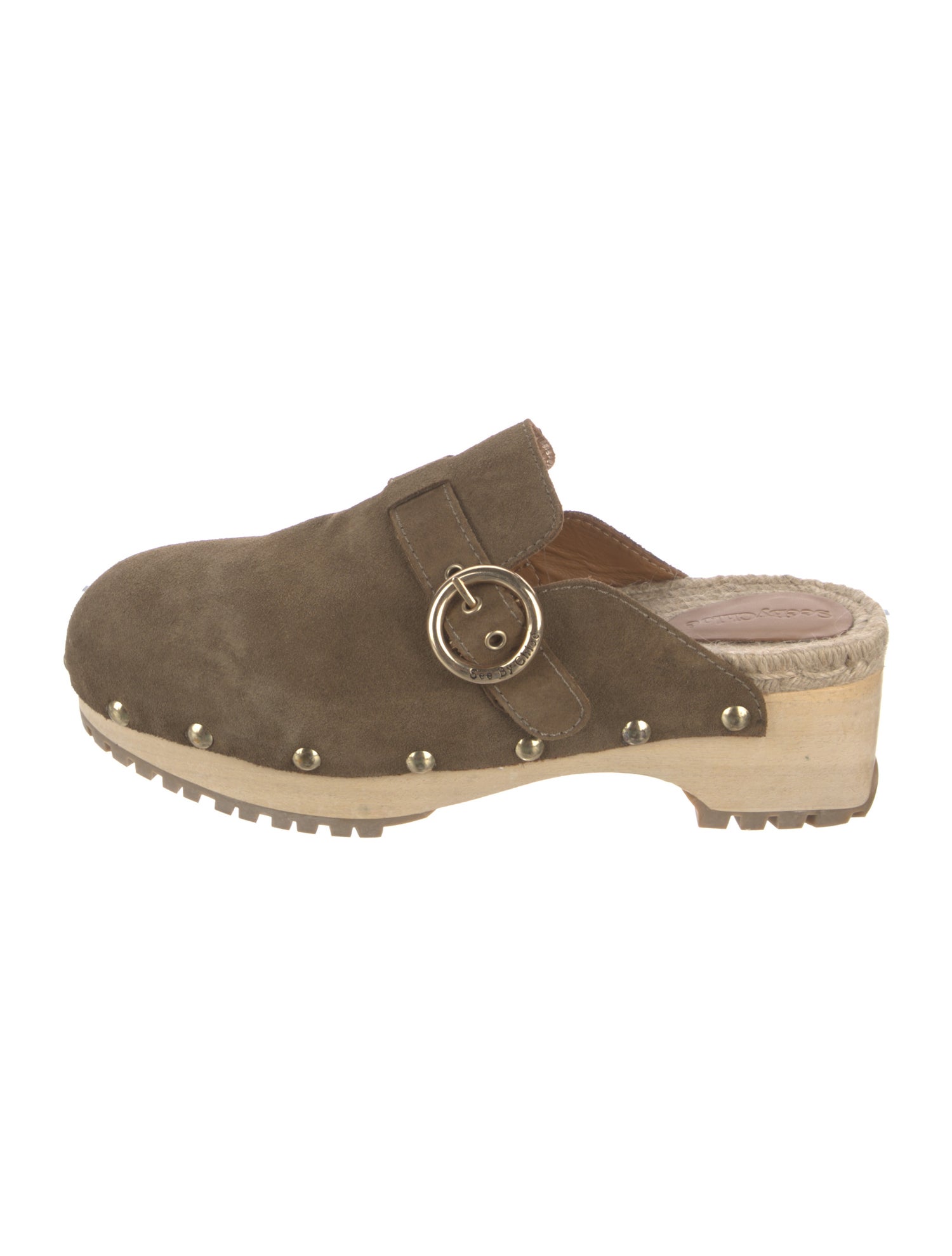 See by Chloé Suede Studded Accents Mules