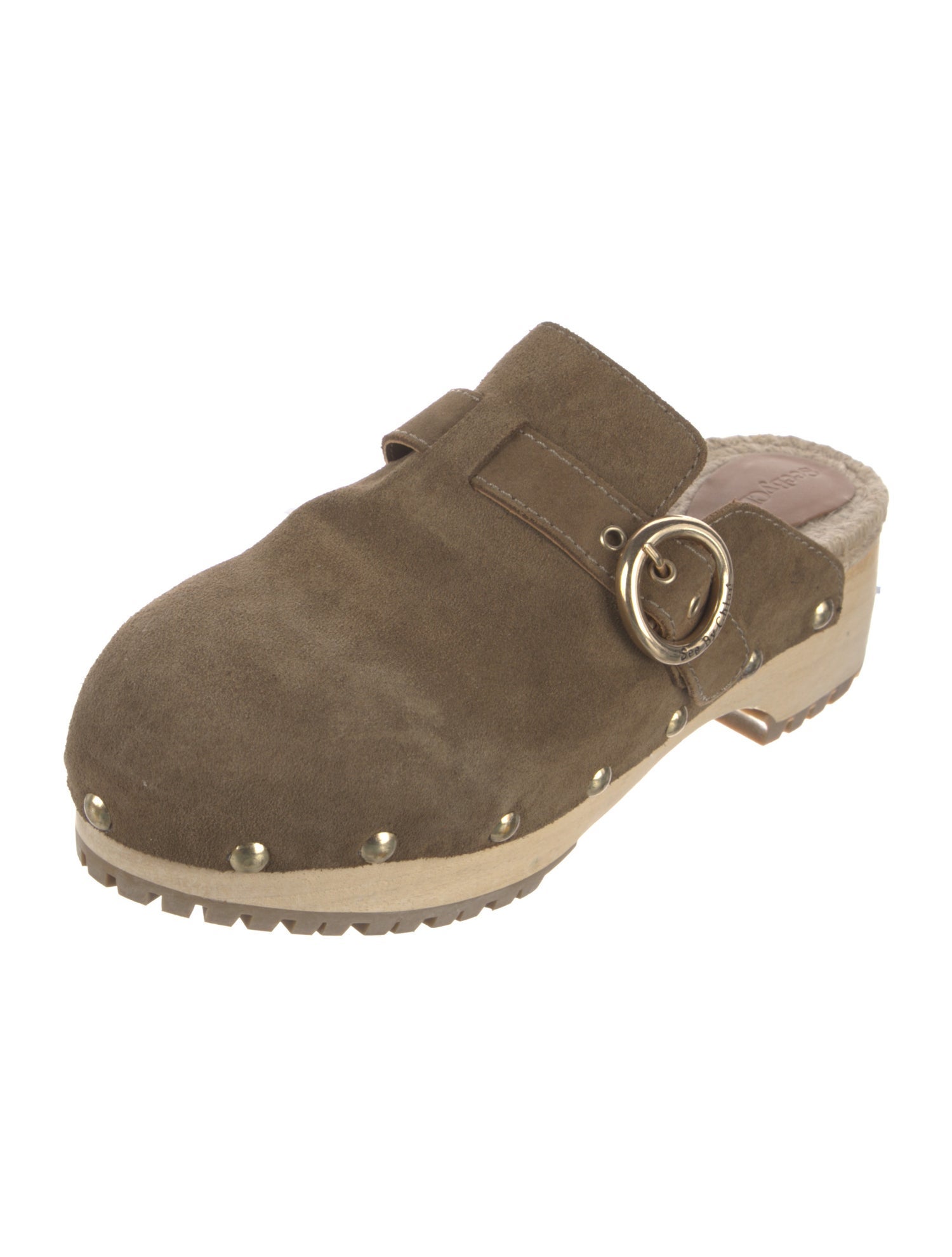 See by Chloé Suede Studded Accents Mules