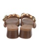See by Chloé Leather Chain-Link Accents Slides