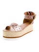 See by Chloé Leather Animal Print Espadrilles