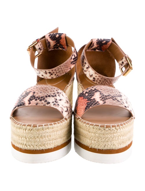 See by Chloé Leather Animal Print Espadrilles