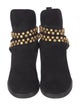 See by Chloé Suede Studded Accents Moto Boots