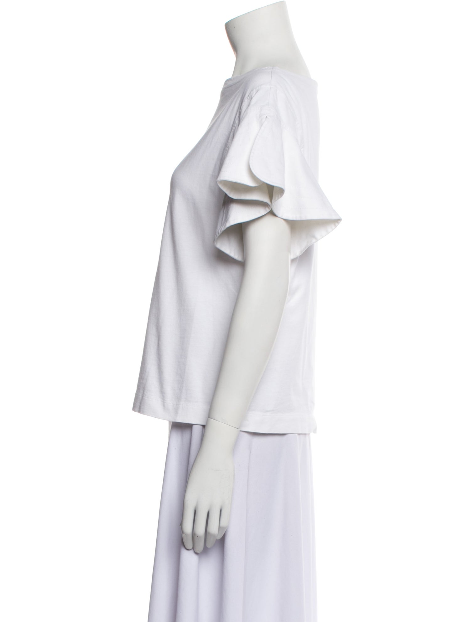 See by Chloé Bateau Neckline Short Sleeve T-Shirt