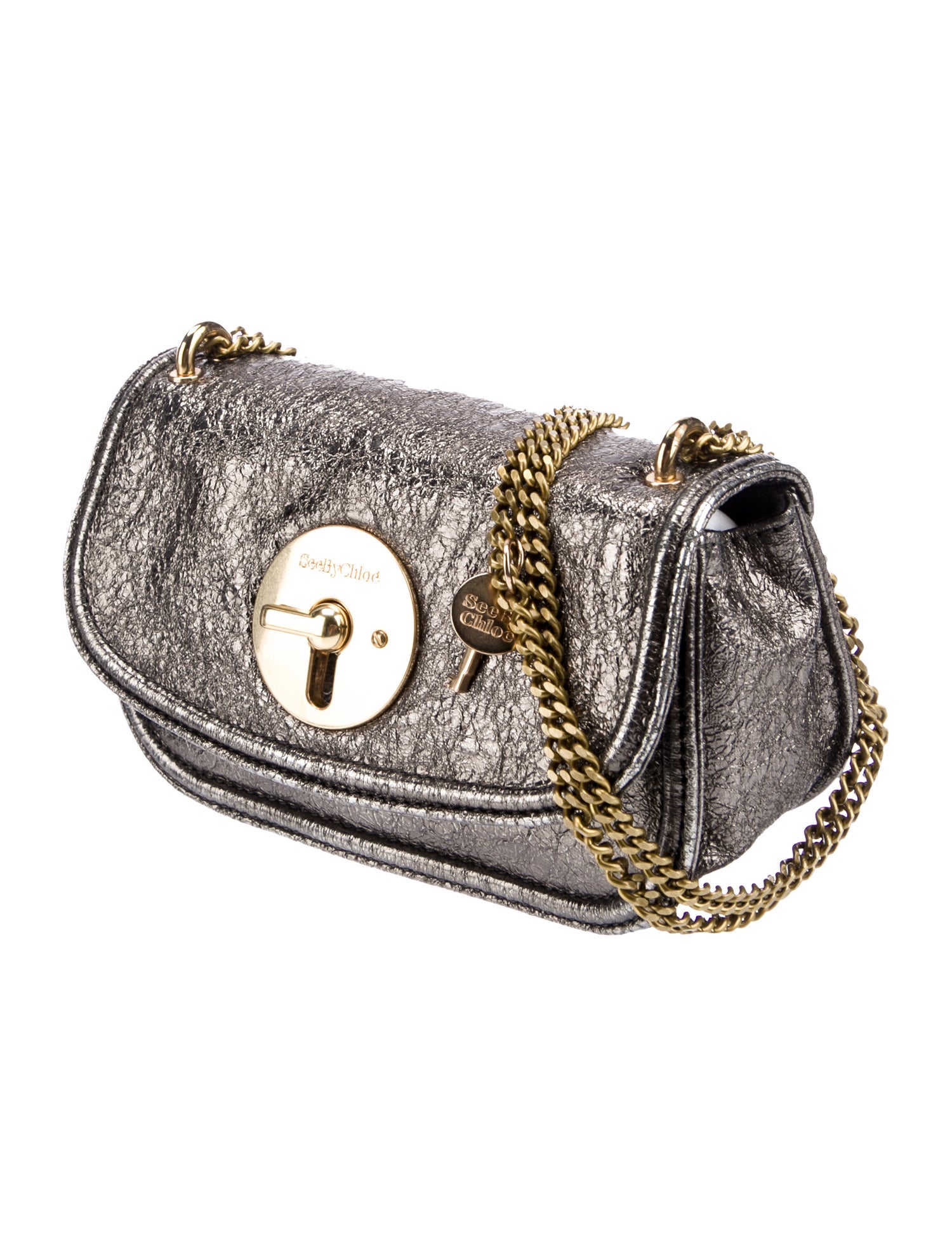 See by Chloé Embossed Leather Shoulder Bag