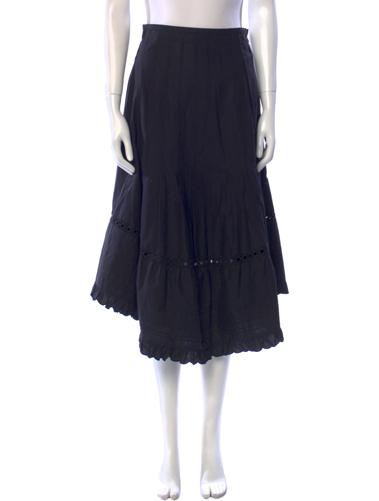 See by Chloé Cutout Accent Midi Length Skirt