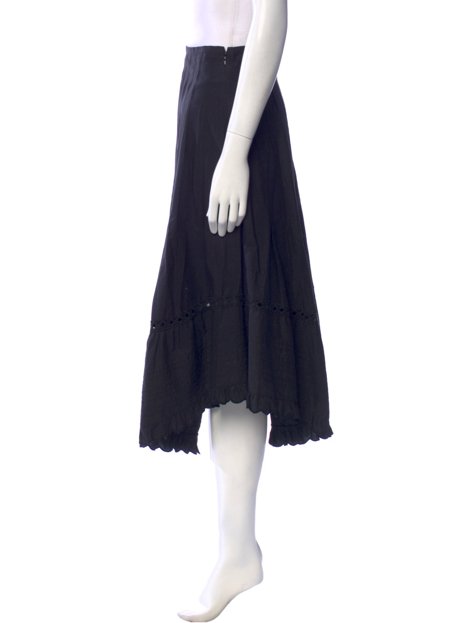 See by Chloé Cutout Accent Midi Length Skirt