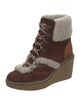 See by Chloé Suede Printed Lace-Up Boots