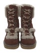 See by Chloé Suede Printed Lace-Up Boots