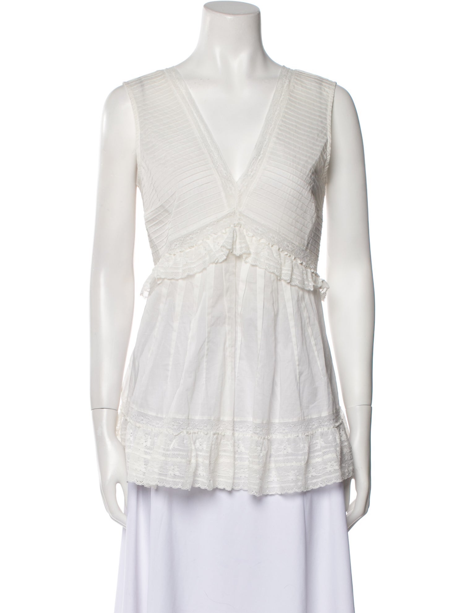 See by Chloé V-Neck Sleeveless Blouse