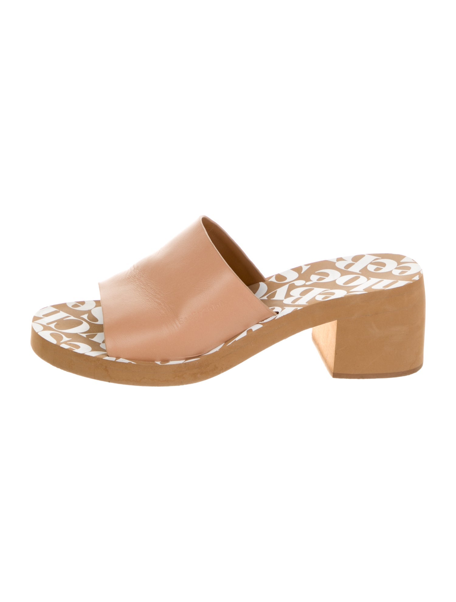 See by Chloé Leather Printed Slides
