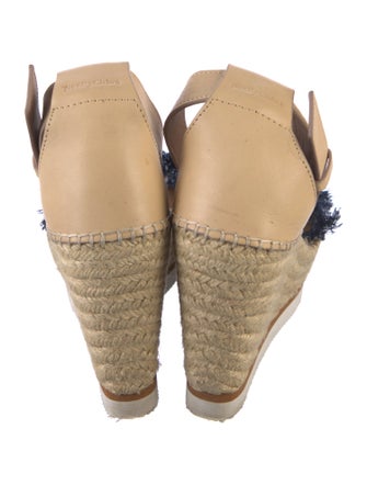 See by Chloé Denim Raw-Edge Trim Espadrilles