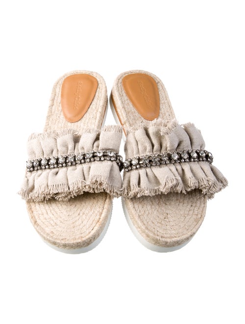 See by Chloé Straw Crystal Embellishments Espadrilles