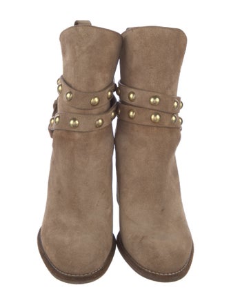 See by Chloé Suede Whipstitch Trim Boots