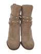 See by Chloé Suede Whipstitch Trim Boots