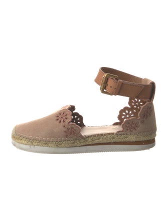 See by Chloé Suede Embroidered Accent Espadrilles
