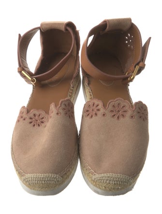 See by Chloé Suede Embroidered Accent Espadrilles