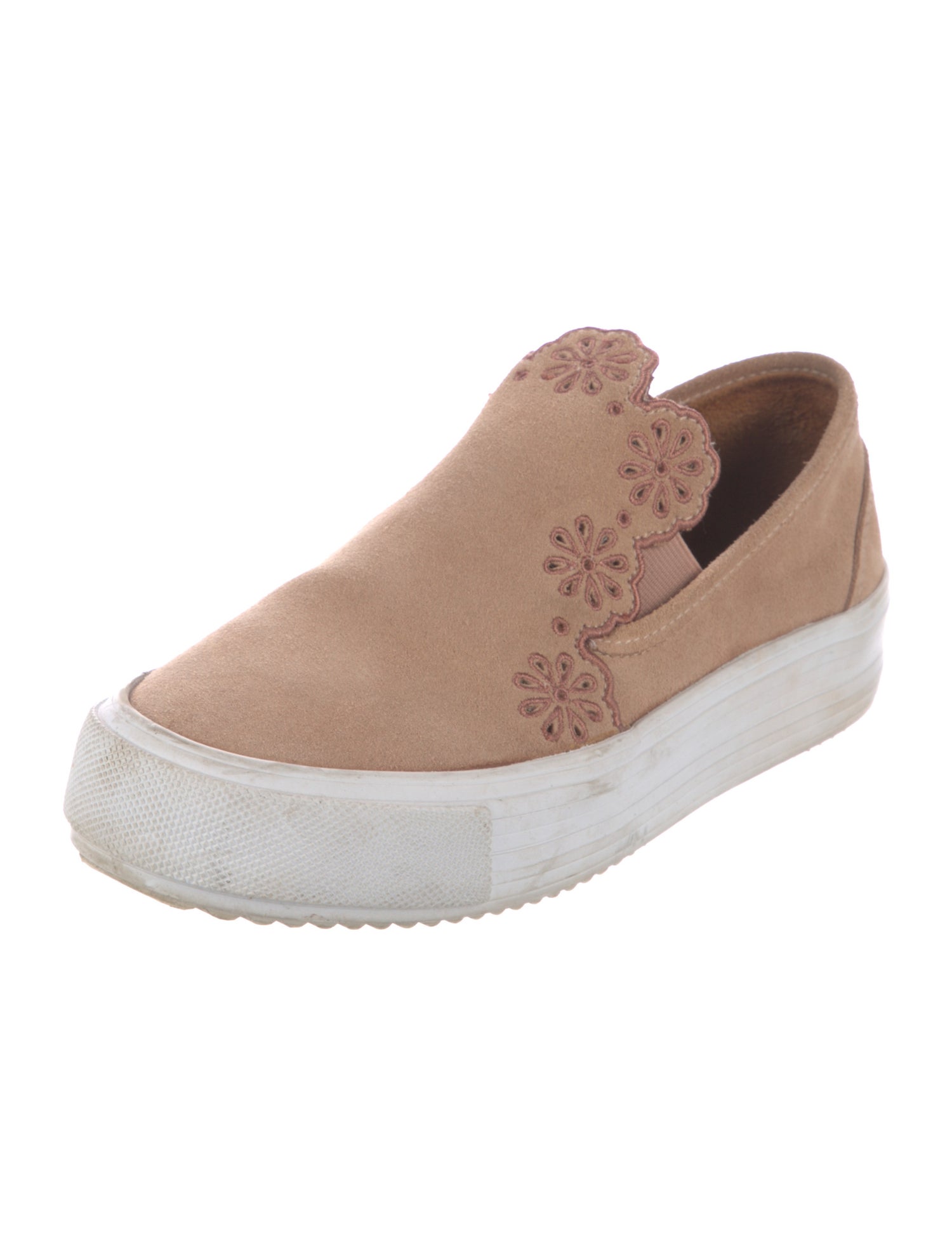 See by Chloé Suede Embroidered Accent Sneakers
