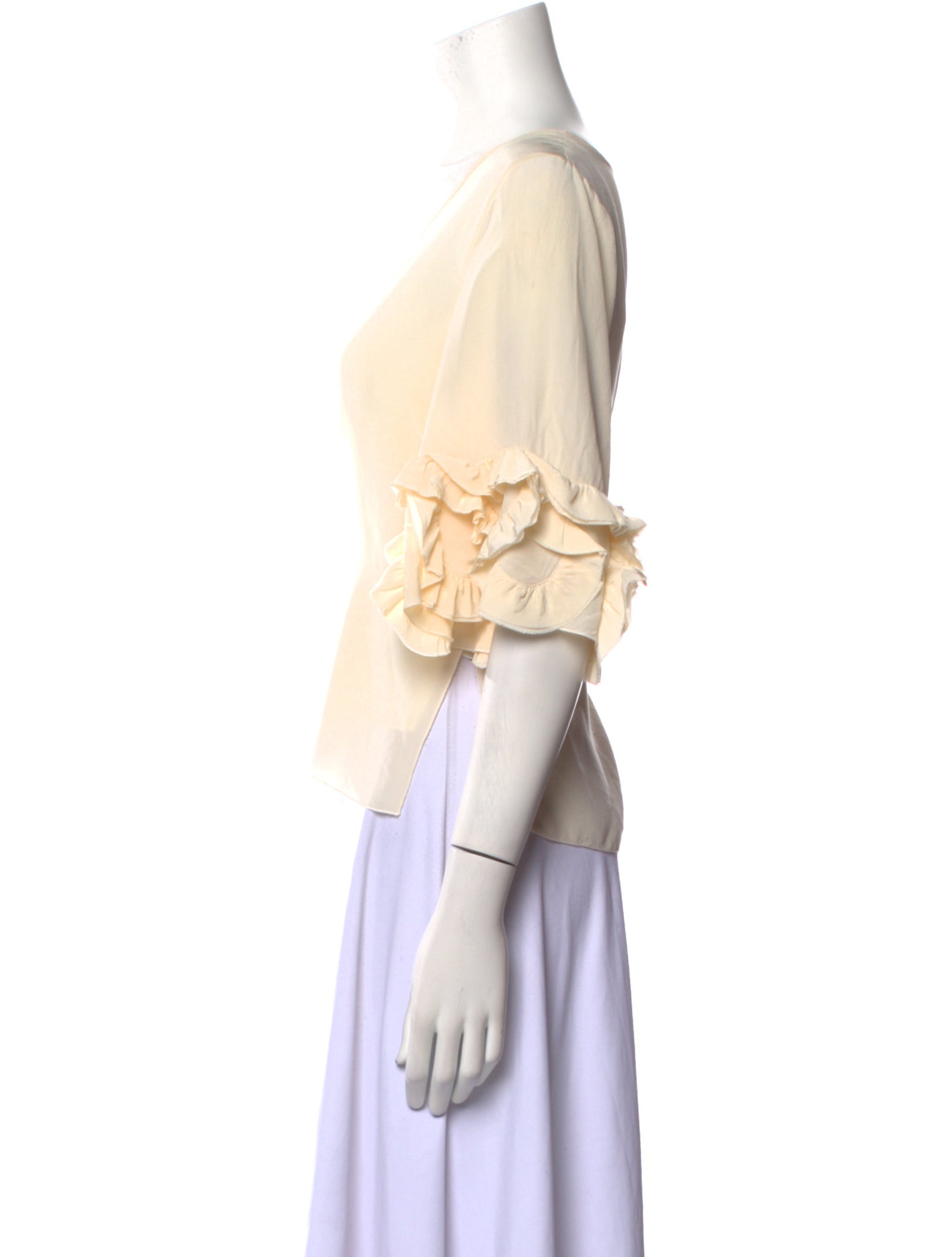 See by Chloé Silk V-Neck Crop Top