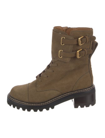See by Chloé Suede Combat Boots