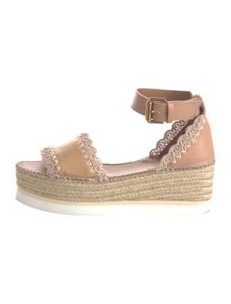 See by Chloé Leather Colorblock Pattern Espadrilles