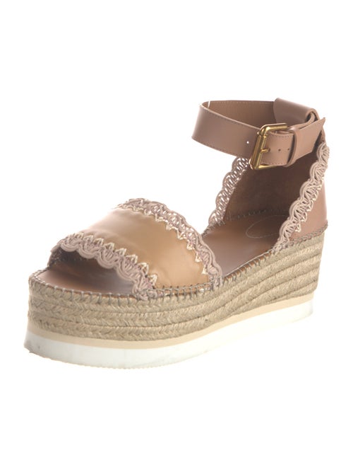 See by Chloé Leather Colorblock Pattern Espadrilles