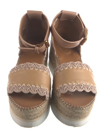 See by Chloé Leather Colorblock Pattern Espadrilles