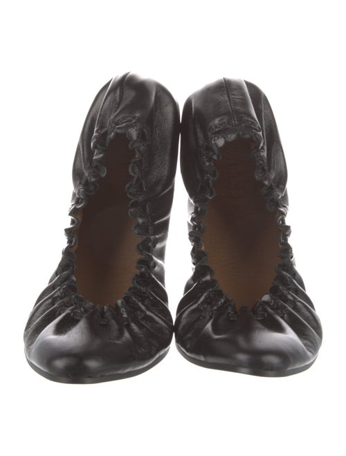 See by Chloé Leather Scalloped Accent Ballet Flats