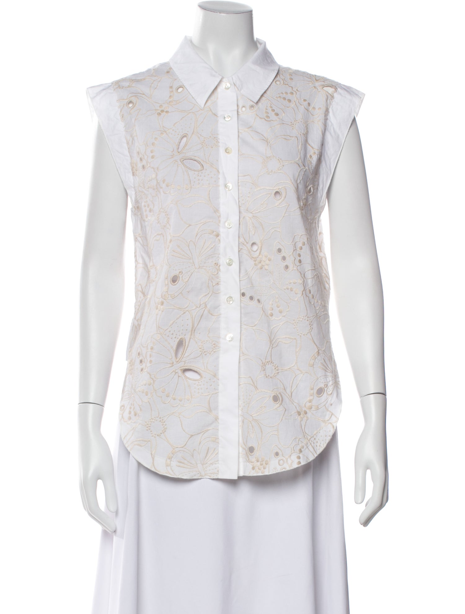 See by Chloé Sleeveless Button-Up Top