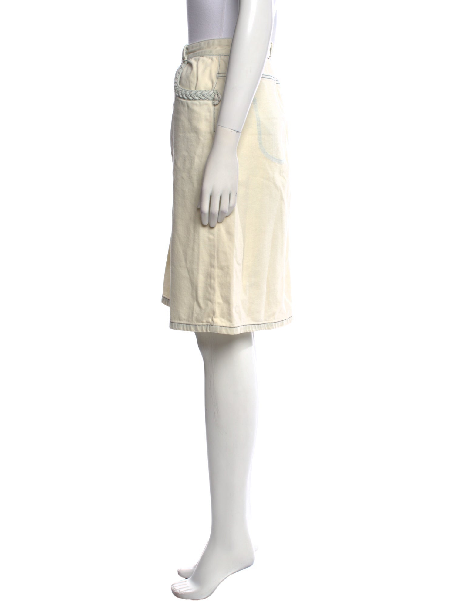 See by Chloé Braided Accents Knee-Length Skirt