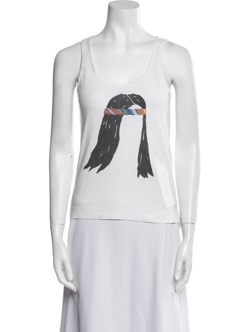 See by Chloé Graphic Print Scoop Neck Top