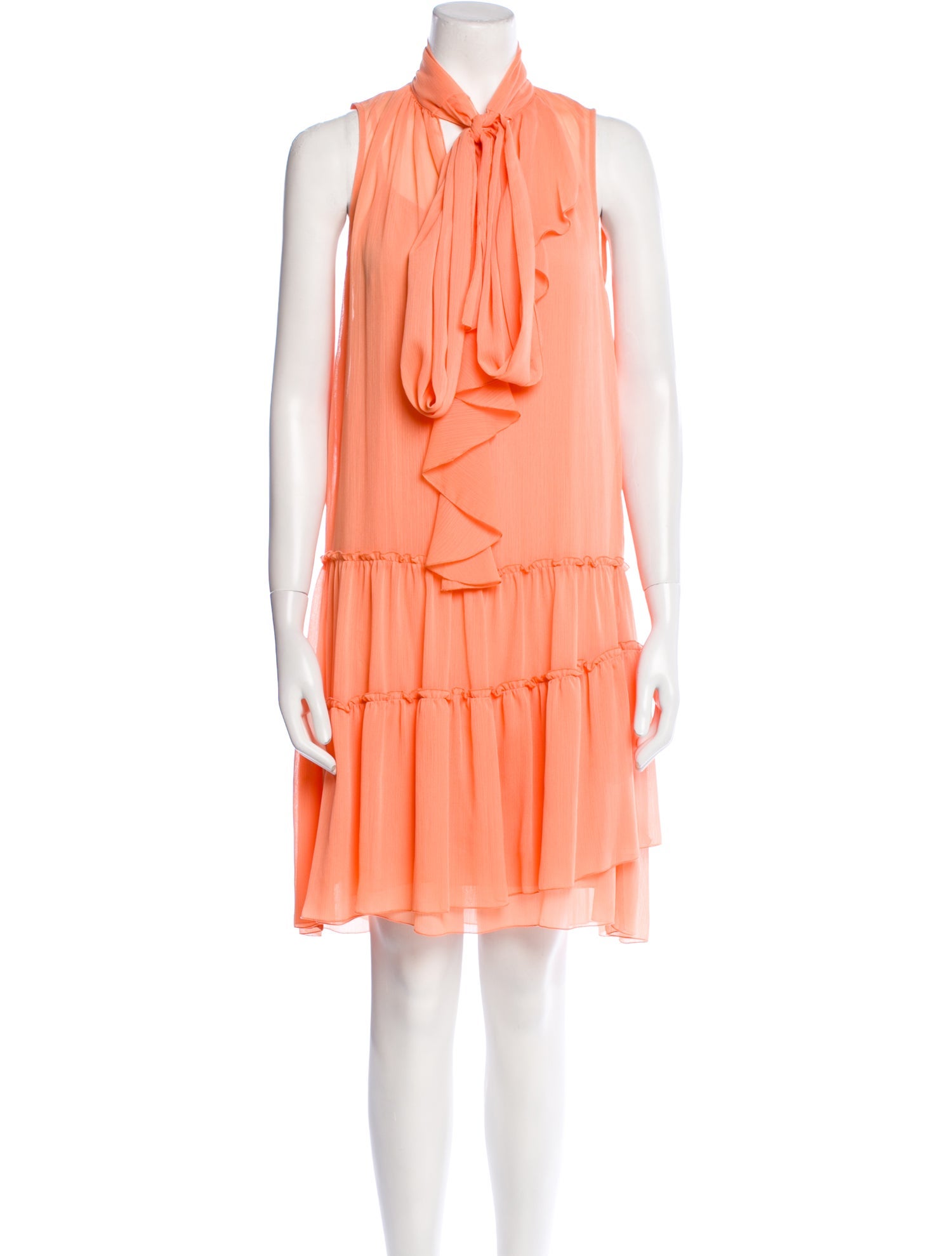See by Chloé Tie Neck Knee-Length Dress
