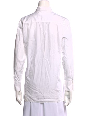 See by Chloé Lace Pattern Long Sleeve Button-Up Top