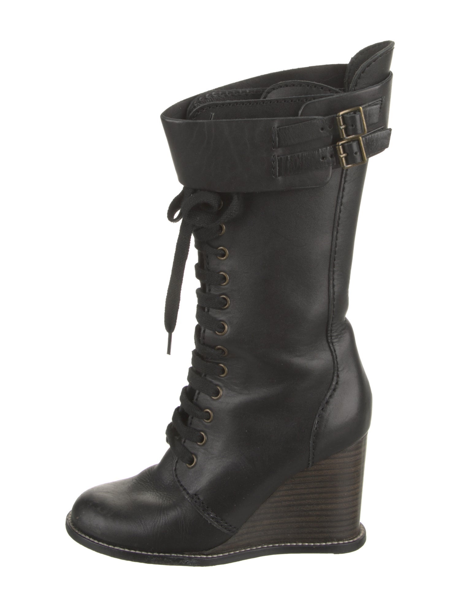 See by Chloé Leather Lace-Up Boots