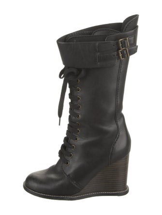 See by Chloé Leather Lace-Up Boots