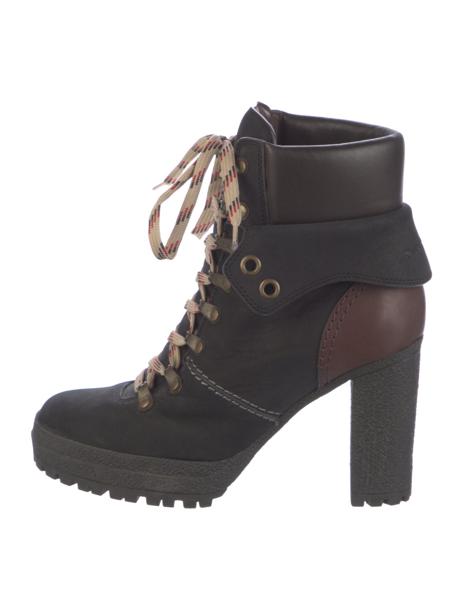 See by Chloé Nubuck Lace-Up Boots