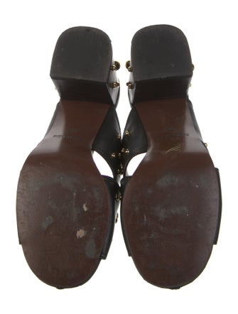 See by Chloé Leather Studded Accents Slides